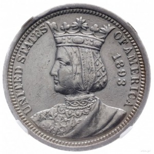 25 centów 1893, Filadelfia; 400. rocznica odkrycia Amer...