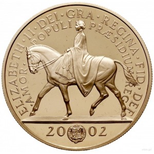 5 funtów 2002, Royal Mint; wybite na 50-lecie panowania...