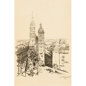 Leon Wyczółkowski (1852 - 1936), Kościół Mariacki na Rynku w Krakowie, 1915 rok