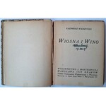 Wierzyński Kazimierz, Wiosna i wino 1919 pierwsze wydanie