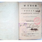 Wybór różnych gatunków poezyi, Warszawa 1812