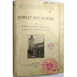 Powiat miechowski. Rozwój szkolnictwa powszechnego w okresie od 1918 do 1928 roku.