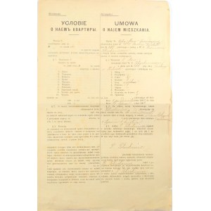 Kielce, Umowa o najem mieszkania 1903