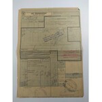 Kolejowy list przewozowy przesyłki zwyczajnej 1938