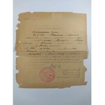 Zezwolenie na zawarcie związku małżeńskiego 1917
