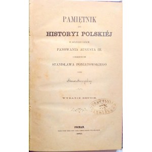 Moszczyński, Pamiętnik do Historyi Polski 1863