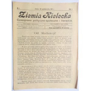 Ziemia Kielecka nr 1 Rok I 20.10.1915 r.