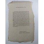 Wilno 1842, Komunikat w formie odezwy drukowanej w sprawie Karola Bartnowskiego