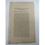 Odezwa drukowana Biskupa Wileńskiego Jana Benedykta Kłągiewicza z dnia 30.IX 1837 r.