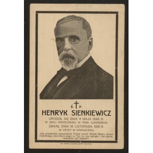 Pocztówka. Henryk Sienkiewicz.