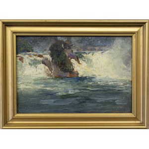 Bronisława Rychter-Janowska (1868-1953), Wodospad Rheinfall, Szafuza, Szwajcaria, 1901 r.