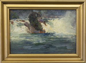 Bronisława Rychter-Janowska (1868-1953), Wodospad Rheinfall, Szafuza, Szwajcaria, 1901 r.