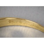 Pierścionek soliter z brylantem 2 poł. XX wieku żółte złoto pr. 750/1000