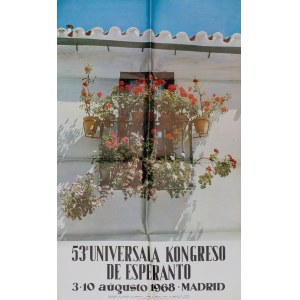 Plakat, 53 ŚWIATOWY KONGRES ESPERANTO, Madryt, 1968
