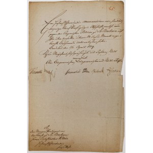 LIST DO KLEINA, proboszcza kościoła św. Barbary we Wrocławiu, 26.08.1819