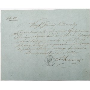 LIST WÓJTA GMINY DROZDY, 17.07.1850