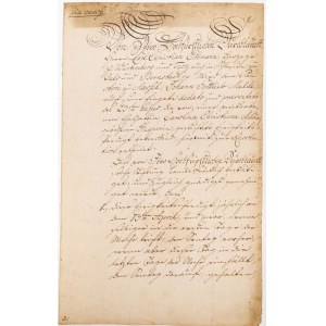 DOKUMENT KSIĘCIA OLEŚNICKIEGO KAROLA KRYSTIANA ERDMANNA WIRTEMBERSKIEGO, 25.02.1791