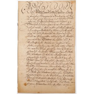 DOKUMENT KRÓLA PRUS FRYDERYKA II, 11.09.1760