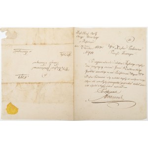 LIST OD SĄDU POLICJI PROSTEJ OKRĘGU BŁOŃSKIEGO W ŚWIĘTORKOWIE, 8.04.1859