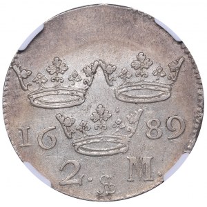 Sweden 2 mark 1689