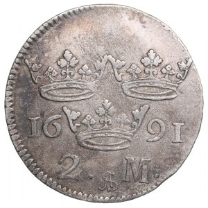 Sweden 2 mark 1691