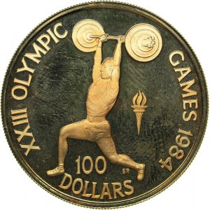 Solomon Islands 100 dollars 1984 Olympics