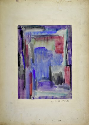 Krystyna Pelletier (1914-2007), Kompozycja fioletowo-niebieska
