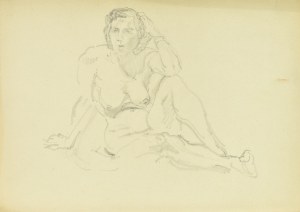 Kasper Pochwalski (1899-1971), Akt siedzącej kobiety, 1953