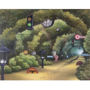 Jacek Yerka (b. 1952), Street, alley Yerka, 2006