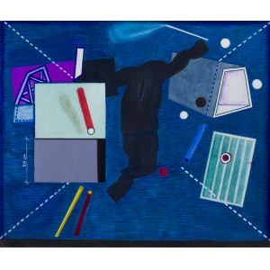 Stanislaw Fijalkowski, Design of a mural for the University Library in Lodz, 1959