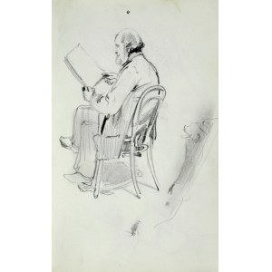 Stanisław Kaczor Batowski (1866-1946), Stary mężczyzna z brodą siedzący na krześle i czytający