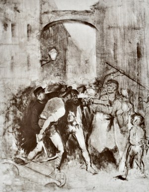 Maurycy Gottlieb (1856-1879), Scena z ulicy