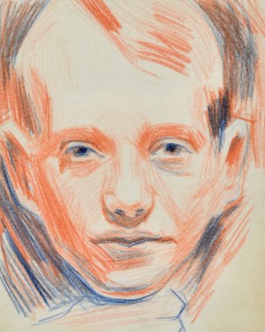 Stanisław Kamocki (1875-1944),Głowa chłopca z dłonią podpierającą brodę