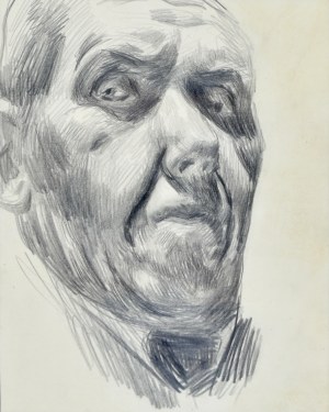 Stanisław Kamocki (1875-1944),Autoportret w ujęciu prawego en trois quatre od dołu