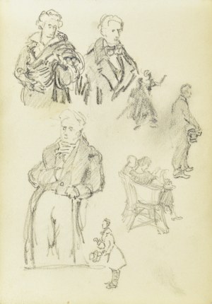 Józef Pieniążek (1888-1953), Szkice portretowe i szkice postaci