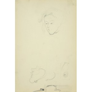 Włodzimierz Tetmajer (1861 - 1923), Szkic głowy młodej kobiety, ok. 1900