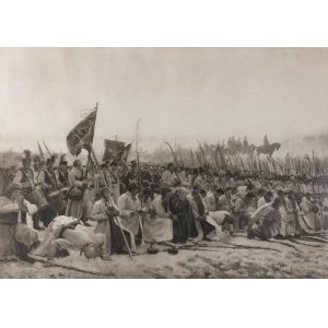 Józef CHEŁMOŃSKI (1849-1914), Modlitwa [Przed bitwą pod Racławicami], 1909