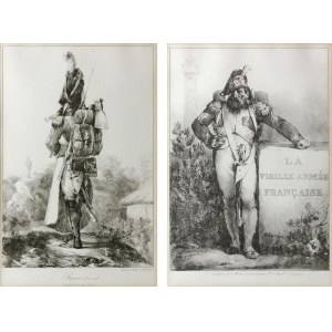 Charles MOTTE (1785-1836), Para litografii z wizerunkami Strażników