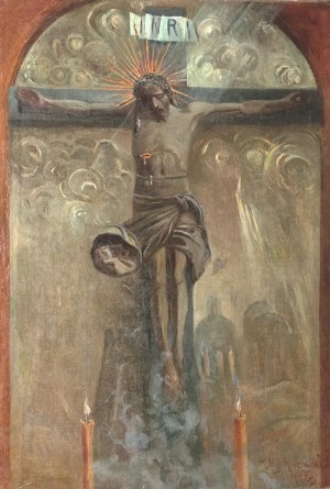 Michał ICHNOWSKI (1857-1915), Ukrzyżowany [Rzeźba Wita Stwosza z kościoła Mariackiego w Krakowie], 1909