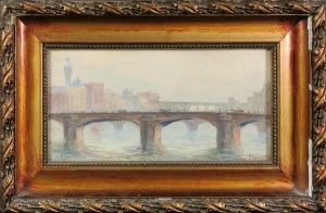 Soter JAXA MAŁACHOWSKI (1867-1952), Ponte alla Carraia we Florencji
