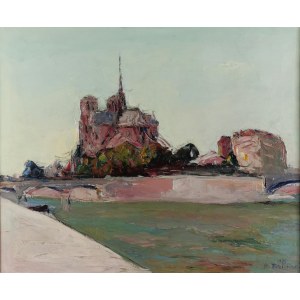 Włodzimierz TERLIKOWSKI (1873-1951), Widok na Ile de la Cité w Paryżu,1929