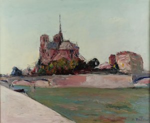 Włodzimierz TERLIKOWSKI (1873-1951), Widok na Ile de la Cité w Paryżu,1929