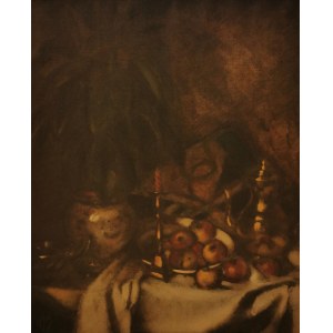 Malarz nieokreślony, węgierski (?), 1.poł. XX w., Martwa natura z jabłkami