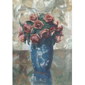 Teodor GROTT (1884-1972), Róże w wazonie, 1946