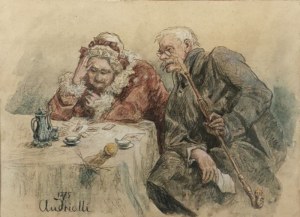 Elwiro Michał ANDRIOLLI (1836-1893), Pasjans, 1875