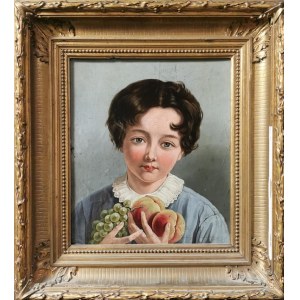 Malarz nieokreślony, XIX w., Dziecko z owocami
