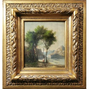 Johann JUNGBLUT (1860-1912) , Landscape with staffage