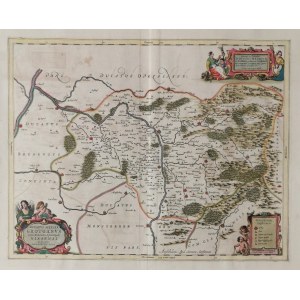 Jonas SCULTETUS (1603-1664), Johannes JANSSONIUS (1588-1664) - wydawca, Mapa Księstwa Grodkowskiego i biskupstwa nyskiego