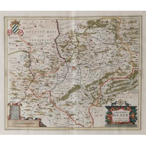 Jonas SCULTETUS (1603-1664), Johannes JANSSONIUS (1588-1664) - wydawca, Mapa Hrabstwa Kłodzkiego