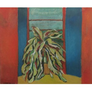 Cecylia WODNICKA-ZĄBKOWSKA (b. 1926), Interior with a flower, 2007